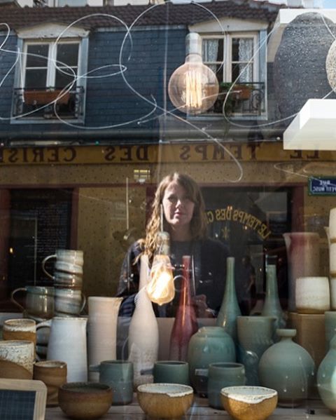 Searching for ceramics in Paris.