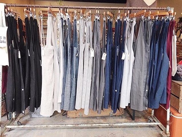 Everyone needs a good apron and these smocks and pinafores by @portlandaproncompany totally fit the bill! Paint, create, hammer and bake- all while staying clean and stylish. We've got these beauties in all sizes and colors- just in time for Mother's Day!