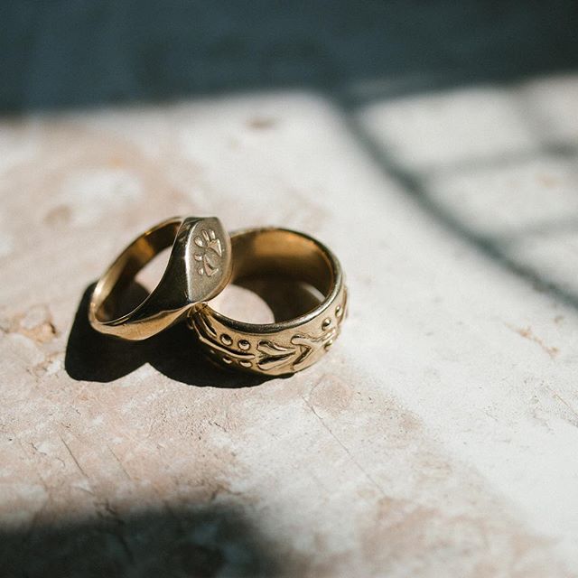 New brass rings by @marisamasonjewelry.