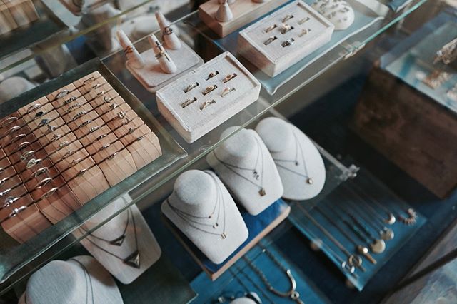Our cases hold so many beautiful jewelry pieces and new Emily Amey rings are coming to the shop soon!