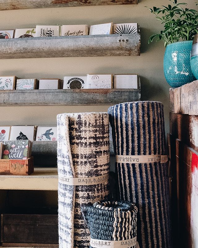 Just got in a bunch of new rugs in so many pretty shades of blue.  Stop by and see us!