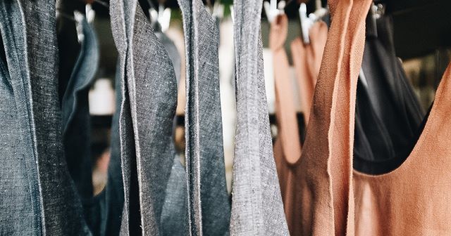 Pretty colors and textures of @portlandaproncompany pinafore aprons